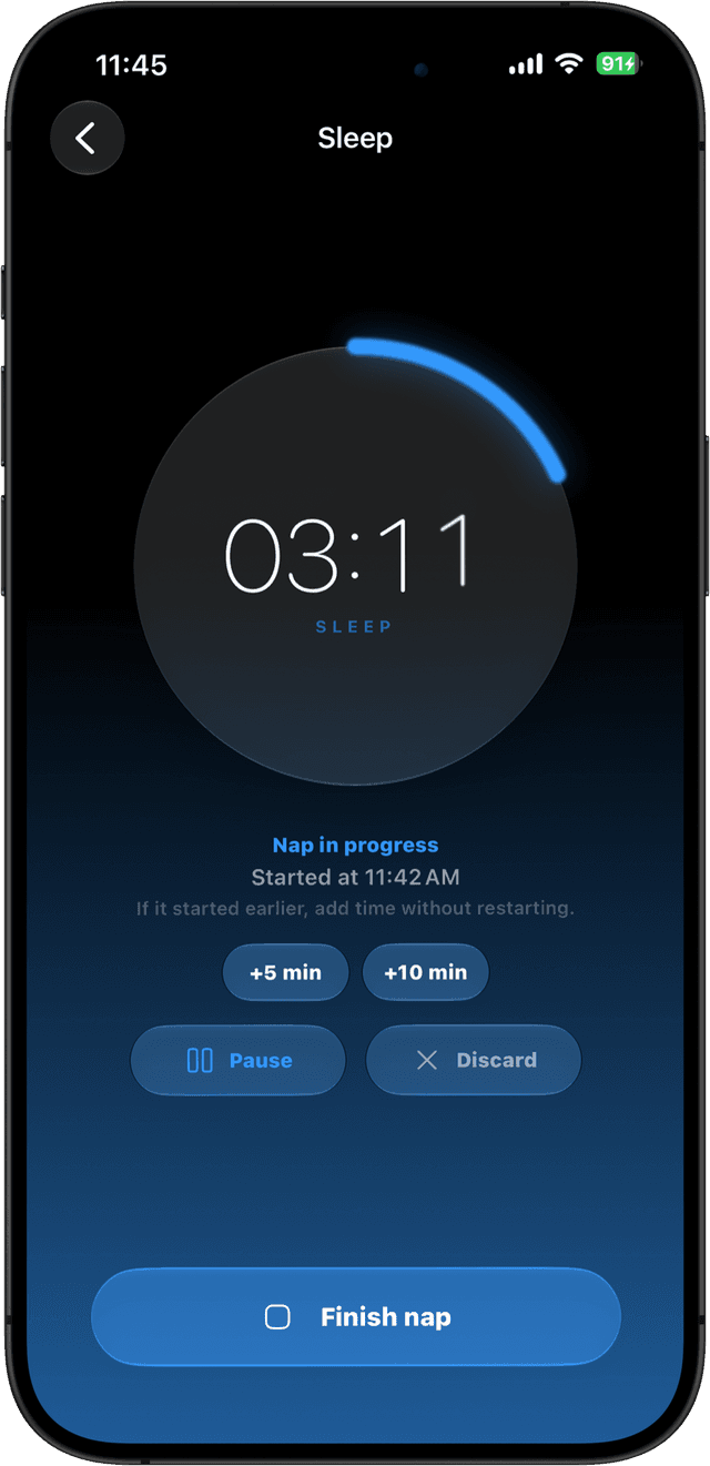 A timer that follows the moment